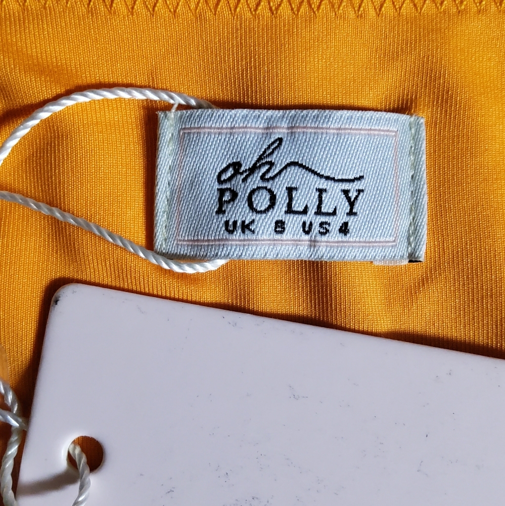 Oh Polly Vibrant Orange Cut Out Bodycon Mini Dress - Picture 5 of 7